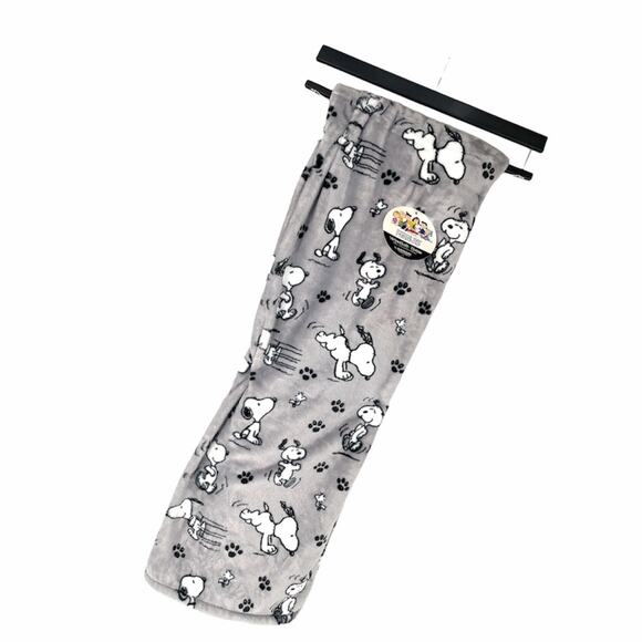 Peanuts Snoopy and Woodstock Throw Blanket Gray 50x70 - Picture 2 of 9